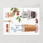 Carte postale café vietnamien (Devant)