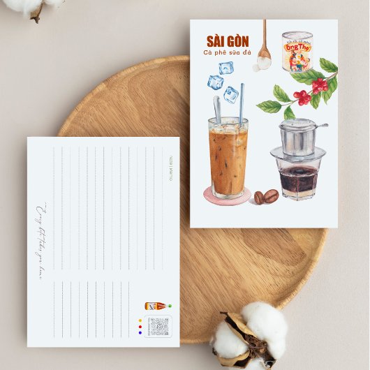 Carte postale café vietnamien