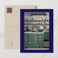 Cafe Vintage Boutique Café Bleu Vert Personnel 