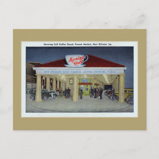 Carte Postale Café vintage New Orleans LA (Devant)