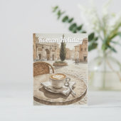 Carte Postale Café Vue Roman Holiday (Debout devant)