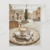 Carte Postale Café Vue Roman Holiday (Devant)