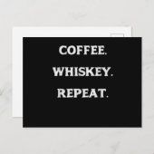 Carte Postale Café Whisky Répéter (Devant / Derrière)