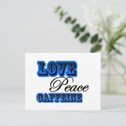 Carte Postale caféine (Debout devant)