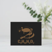 Carte Postale Caféine C8H10N4O2 (Debout devant)