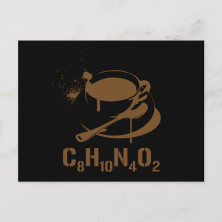 Carte Postale Caféine C8H10N4O2
