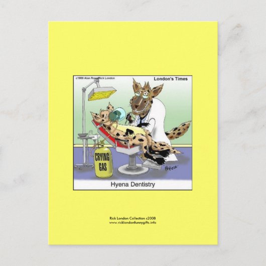 Carte Postale cafepress dentistry hyena, Rick London.. (Devant)