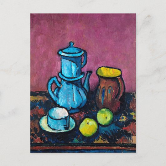 Carte Postale Cafetière et pommes | Alexander Kanoldt (Devant)
