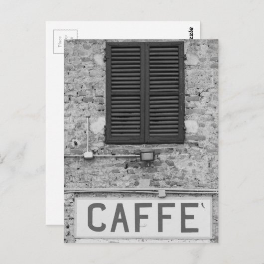 Carte Postale Caffè italien (Devant / Derrière)