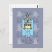 Carte Postale Cage à oiseaux oriental (Devant / Derrière)