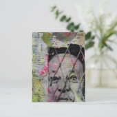 Carte Postale caged man retro junk journal Mixed Media Collage (Debout devant)