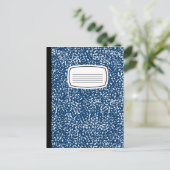 Carte Postale cahier de composition (Debout devant)