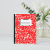 Carte Postale cahier de composition (Debout devant)