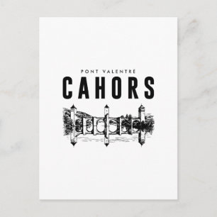 Carte Postale Cahors Cite Medievale Affiche Vintage Patrimoine