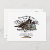 Carte Postale caille d'automne vintage moderne (Devant / Derrière)