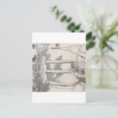 Carte Postale Caille sur un rail (Debout devant)