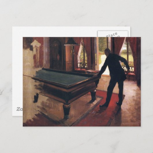 Carte Postale Caillebotte : Billard (Devant / Derrière)