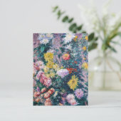 Carte Postale Caillebotte - Chrysanthèmes blancs et jaunes (Debout devant)