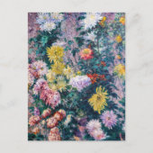 Carte Postale Caillebotte - Chrysanthèmes blancs et jaunes (Devant)
