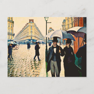 Carte Postale Caillebotte - Paris aux pluies