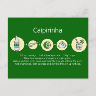 Carte Postale Caipirinha, boisson brésilienne
