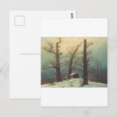 Carte Postale Cairn dans la neige par Caspar David Friedrich (Devant / Derrière)