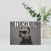 Carte Postale Cairn Terrier Luxe Éditorial de Mode (Debout devant)