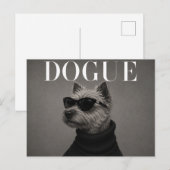Carte Postale Cairn Terrier Luxe Éditorial de Mode (Devant / Derrière)