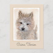Carte Postale Cairn Terrier Peinture Chiot - Art Chien original (Devant)