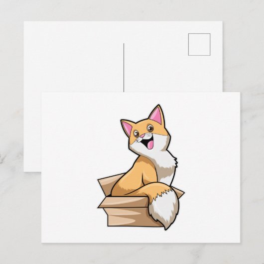Carte Postale Caisse pour chat (Devant / Derrière)