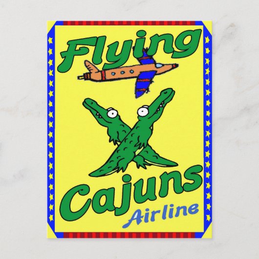 Carte Postale Cajuns volants (Devant)