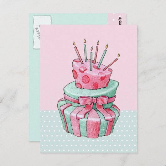 Carte postale Cake Celebration (Devant / Derrière)