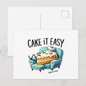 Carte Postale Cake It Easy - Relaxant Gâteau (Devant / Derrière)