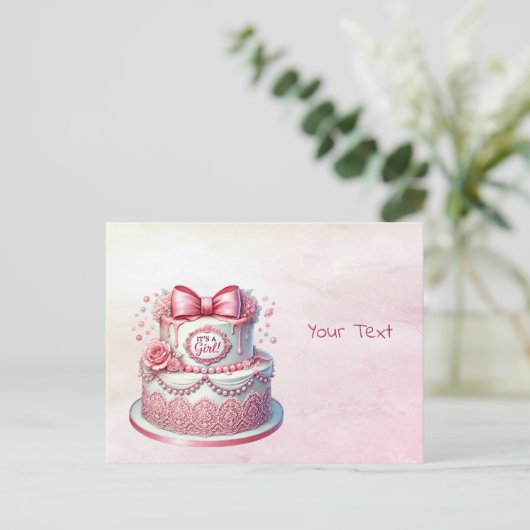 Carte postale Cake Rose Bow (Debout devant)