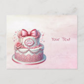 Carte postale Cake Rose Bow (Devant)