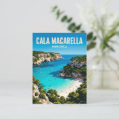 Carte Postale Cala Macarella Espagne (Debout devant)