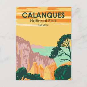 Carte Postale Calanques Parc National France Vintage