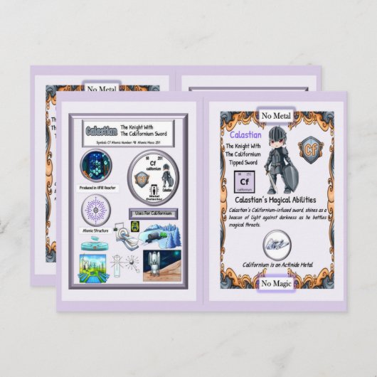 Carte Postale Calastian - Knight California Sword (Devant / Derrière)