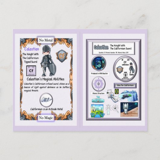 Carte Postale Calastian - Knight California Sword (Dos)