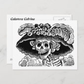 Carte Postale Calavera catrina (Devant / Derrière)