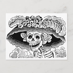 Carte Postale Calavera Garbancera par José Guadalupe Posada