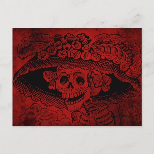 Carte Postale Calavera Garbancera par José Guadalupe Posada (Devant)