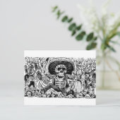 Carte Postale Calavera Oaxaqueña par José Guadalupe Posada (Debout devant)