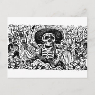 Carte Postale Calavera Oaxaqueña par José Guadalupe Posada