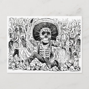 Carte Postale Calavera Oaxaqueña par José Guadalupe Posada 1903