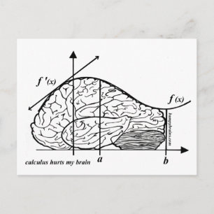 Carte Postale Calcul fait mal à mon cerveau