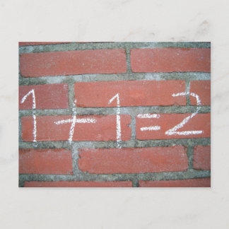 Carte Postale Calcul simple, école réussie