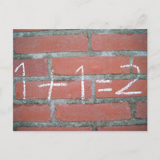 Carte Postale Calcul simple, école réussie (Devant)