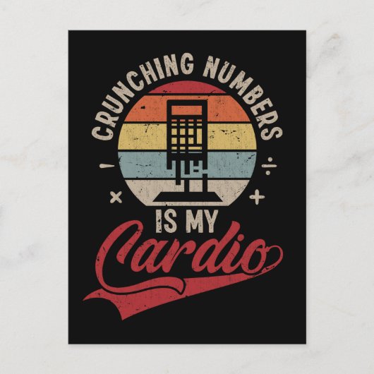 Carte Postale Calculateur comptable Humour CPA (Devant)