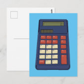 Carte Postale Calculatrice des années 80 90 Math School Nostalgi (Devant / Derrière)